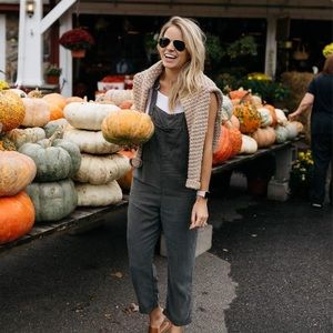 Aerie twill overalls - dried sage color XS